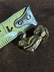 Vintage 4 Brooch Pin Lot Gold Tone Animals Teddy Bear Bird Crab