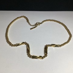 PRETTY 18” SIGNED NAPIER NECKLACE GOLDTONE ADJUSTABLE LENGTH STYLISH