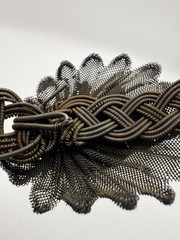Antique German Silesian Iron Wire work Grape Cluster Bracelet
