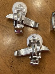 Glamorous Designer Jarin Pave’ Faceted Crystal Rhinestone Clip Earrings Sparky