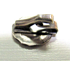 VTG. SILVER PLATED PEWTER ANCIENT EUROPEAN COIN CLIP ON LAPEL PIN