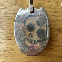 Ray Youmans Pendant Necklace 20 Inch Fossil Dino Gembone 925 Sterling 26.7g