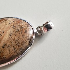 VINTAGE COLLECTIBLE STERLING SILVER 925 PENDANT, 2″ GENUINE STONE