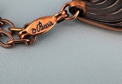 Vintage Renoir Necklace Copper Wing Shaped Links Adjustable 14″ to 18″ Signed