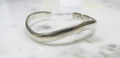 Wavy Design Sterling Silver Cuff Bracelet ~ 6-1/2″ ~ 23grams ~ 5-C398