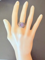 Sterling Silver Vintage Style Filigree Mood Ring + Color Chart & Box Size 9.5
