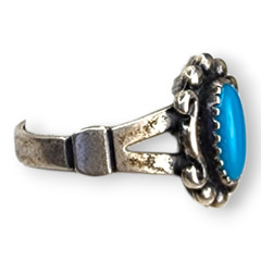Vintage Turquoise Wheeler Manufacturing Co. Sterling Silver 925 Ring Size 3.75