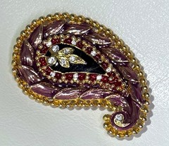Vintage Two Sisters Medici Jewelry Paisley Brooch