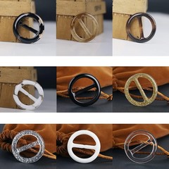 Scarf Ring Clip Shirt Clip T-Shirt Tie Ring Clips for Women and Slide Tshirt Twi