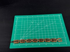 Vtg Renoir Copper Color Rectangle Link Mid Century Modernist Bracelet