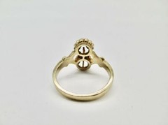 VICTORIAN BUTTERCUP 14 KT YELLOW DIAMOND RING 0.24 CTW SIZE 7.25