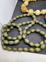 Vintage metal and Wood / Bead Necklace Lot Nice clasp Costume Jewelry