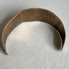 Copper Reflections Cat Kitten Copper Cuff Bracelet Handcrafted Floral Adjustable