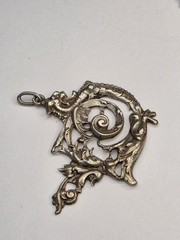 Vintage Fratelli Coppini Italy 800 Silver Griffin Dragon Pendant