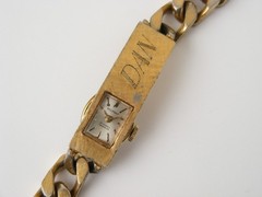 Vintage 1960s ID BRACELET w/ Belfont Watch Combo ~ Works! ~ Swank?