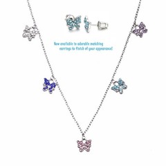 Buyless Fashion Girls Necklace Pendant Jewelry Color Butterfly StaInless Steel