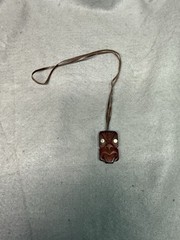Vintage Leather /Wood Mother of Pearl Necklace Tamaki Maori Village New Zealand
