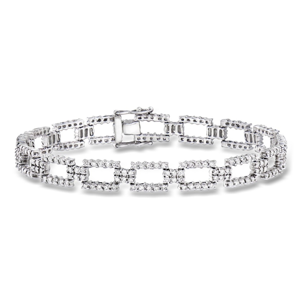 Vintage 4.00 ct. t.w. Diamond Link Bracelet in 14kt White Gold. 7.25 inches