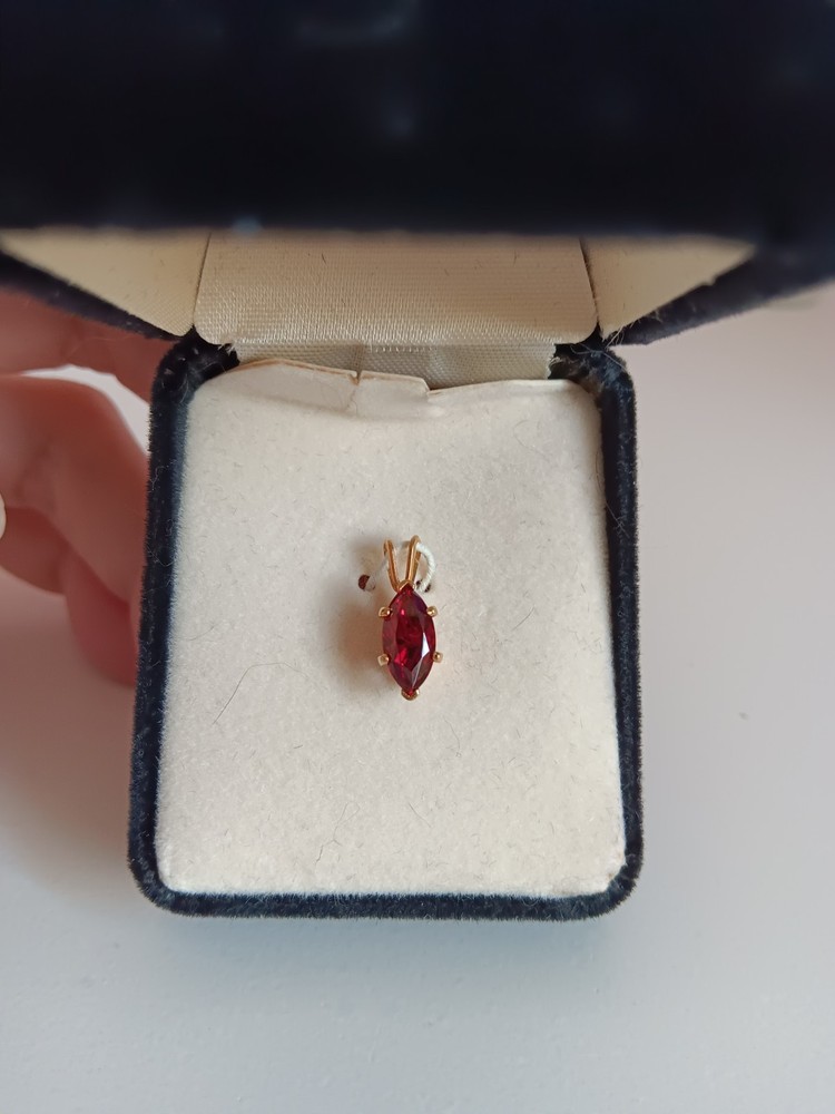 House Of Nikolas Ruby Ice Cubic Zirconia Pendant NEW IN BOX
