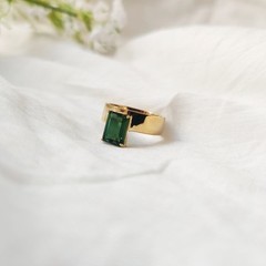 925 silver emerald ring vintage antique Handmade Size 7