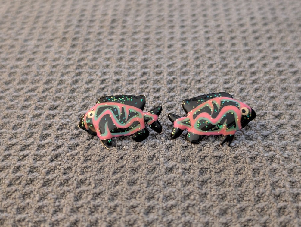 Lunch At The Ritz Pierced Fish Earrings