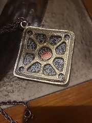 Vintage 1968 Peter Max Chain Pendant Chain Necklace