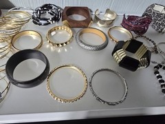 Mixed metal materials lot of 47 bracelets