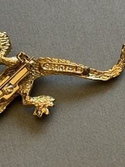 Gerry’s Gold Tone Lizard Gecko Signed Rhinestones Brooch Vintage