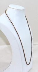 Vintage Krementz 24″ Gold Tone Rope Chain Necklace – Barrel Clasp