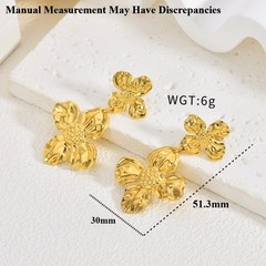 Waterproof Durable Lightweight Anti‑Oxidation Sunflower Stainless Steel Earrings