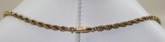 Vintage Krementz 24″ Gold Tone Rope Chain Necklace – Barrel Clasp