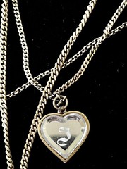 Juicy Couture Triple Chain Gold Tone Necklace Mirrored Charms 18”