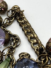 Vintage Pastel Multicolor Bar Brooch Earrings Set Acrylic Dangle Charms
