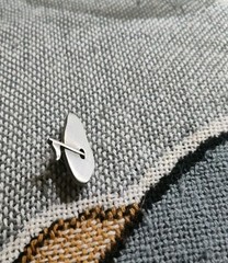 Vintage Golf JJ Jonette Pewter Military Clutch Pin 1.25 In