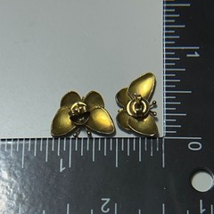 Vintage Sterling Silver Enamel Butterfly Earrings Post Gold Blue Black 925