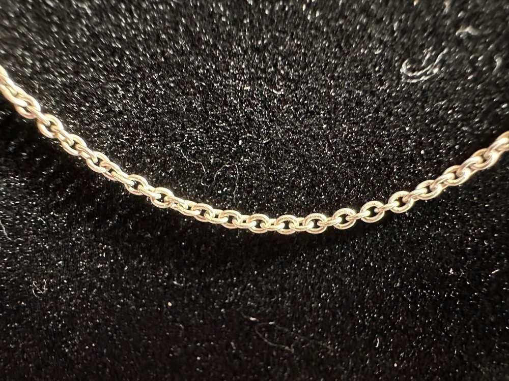 2.36g Vintage Sterling Silver 925 Rolo / Oval / Cable Chain Necklace 18 in M