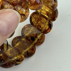 Old Amber Bracelet Vintage Natural BALTIC AMBER Cognac Beads 41.6g
