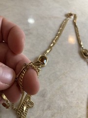 SARAH COVENTRY TRIPLE STRAND NECKLACE GOLD TONE CUT AMBER GLASS VTG 1950s