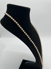 Elegant Vintage Style Faux Pearl Necklace With Gold Clasp