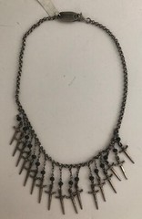 NWT Robert Lee Morris Elizabeth & James Sterling Dagger Necklace W/Pouch $595