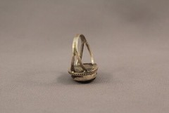 Old Pawn Navajo Sterling Silver And Turquoise Ring Size 7 3/4