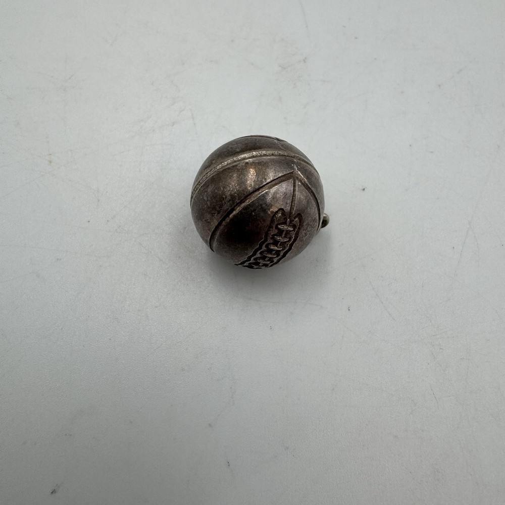 Basketball Design Sterling Silver 925 Vintage 17.20mm Pendant 5.2g
