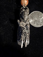 Antique Silver 800-900 Immortal Chinese Pendant!