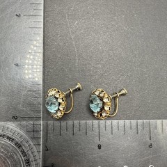Sterling Signed Screw Back Earrings J16