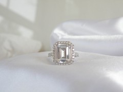 Antique Style Sterling Silver 925 Cubic Zirconia Ring Size 8.5