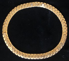 Vintage 1940s Crown Trifari Alfred Philippe Honeycomb Hex 14.5″ Choker Necklace