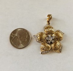 Lot 4 Signed NOLAN MILLER Gold & Silver Crystal Necklace Pendants & Slide