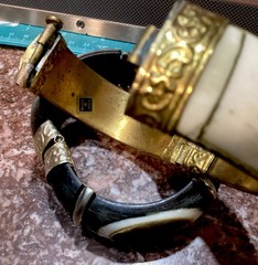 Vintage Bracelet Set Bone/horn. Brass/metal. Boho/ornate Has pin Closure. Nice