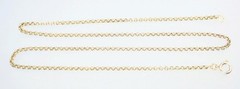 Glowing Vintage 16.5” Solid 9K Yellow Gold 2mm Belcher Chain Necklace 1990