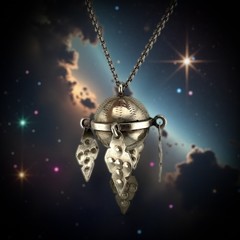 Vintage Norwegian Sterling Silver Signed Pendant Necklace 24″ Mystical Design